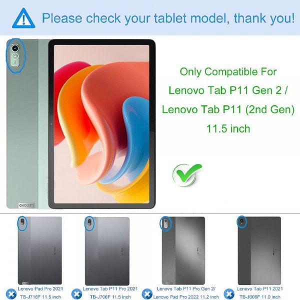 Lenovo Tab P11 (2nd gen) TB350 Deksel Transparent