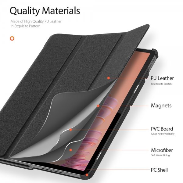 Dux Ducis Lenovo Tab Plus Etui Domo Series Svart