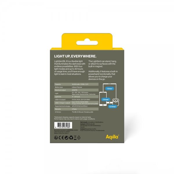 Aqiila Lightbird BL10 Camping lamp with Powerbank