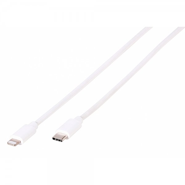 Vivanco Lightning till USB-C Kabel 2 meter Hvit