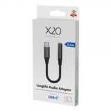 X2O Lyd Adapter USB-C til 3.5mm AUX 0.1m Svart