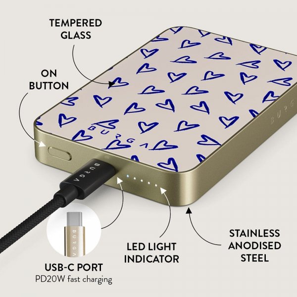 Burga Powerbank MagSafe 5000 mAh Love Me Right Gold