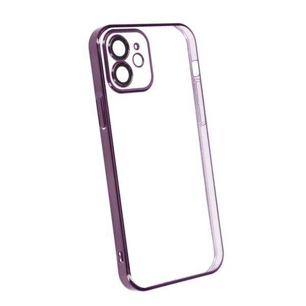 iPhone 11 Deksel Glitter Transparent Støtsikker Lilla