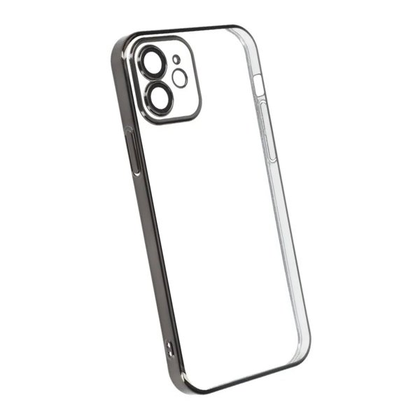 iPhone 11 Deksel Glitter Transparent Støtsikker Svart