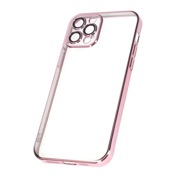 iPhone 12 Pro Deksel Glitter Transparent Støtsikker Rosa