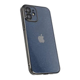 iPhone 12 Deksel Glitter Transparent Støtsikker Svart