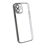 iPhone 12 Deksel Glitter Transparent Støtsikker Svart