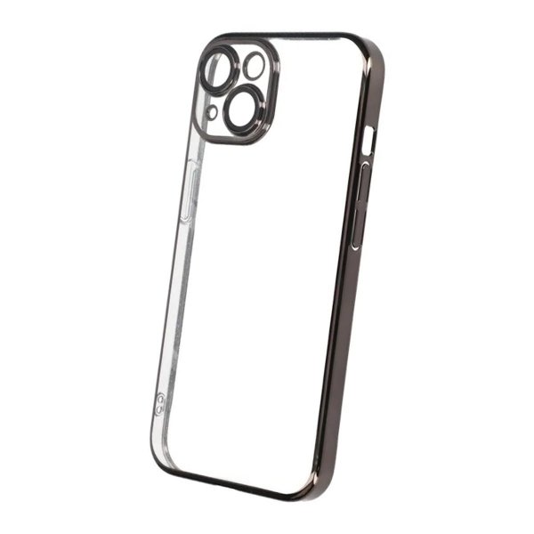iPhone 13 Deksel Glitter Transparent Støtsikker Svart
