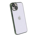 iPhone 14 Deksel Glitter Transparent Støtsikker Grønn