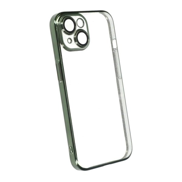 iPhone 14 Deksel Glitter Transparent Støtsikker Grønn