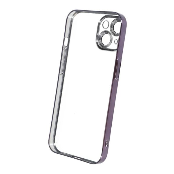 iPhone 14 Deksel Glitter Transparent Støtsikker Lilla