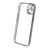 iPhone 14 Deksel Glitter Transparent Støtsikker Lilla