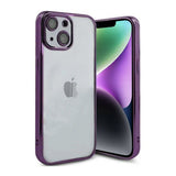 iPhone 14 Deksel Glitter Transparent Støtsikker Lilla