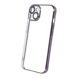 iPhone 15 Deksel Glitter Transparent Støtsikker Lilla