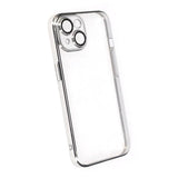 iPhone 15 Deksel Glitter Transparent Støtsikker Sølv