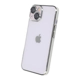 iPhone 15 Deksel Glitter Transparent Støtsikker Sølv
