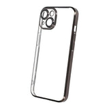 iPhone 15 Deksel Glitter Transparent Støtsikker Svart