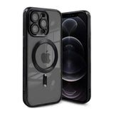 iPhone 12 Pro Deksel Glitter Transparent MagSafe Svart