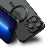 iPhone 13 Pro Deksel Glitter Transparent MagSafe Svart