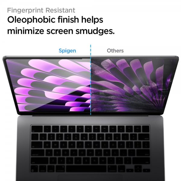 Spigen Macbook Air 15 M2 (A2941)/M3 (A3114) Skjermbeskytter GLAS.tR Slim