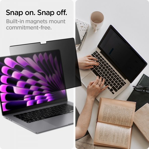 Spigen Macbook Air 15 M2 (A2941)/M3 (A3114) Skjermbeskytter Safe View Privacy