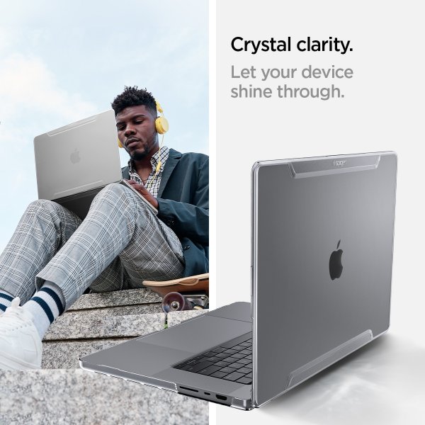 Spigen MacBook Pro 14 M1 (A2442)/M2 (A2779)/M3 (A2918 A2992) Deksel Thin Fit Crystal Clear