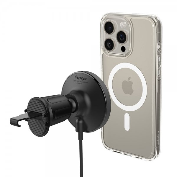 Spigen MagSafe Mobilholder til bil med Trådløs Lading OneTap Pro 4 Air Vent Hook