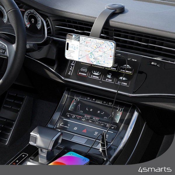 4smarts MagSafe Mobilholder til bil Qi2 Car Charging Set