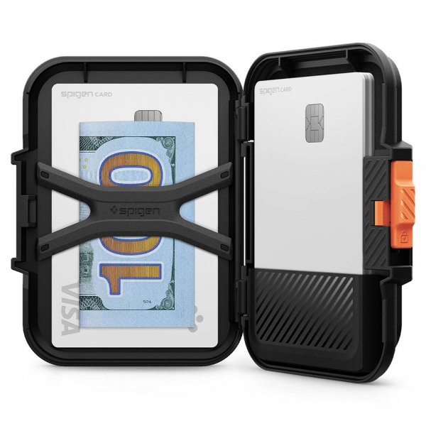 Spigen MagSafe Kortholder Lock Fit MagFit Svart