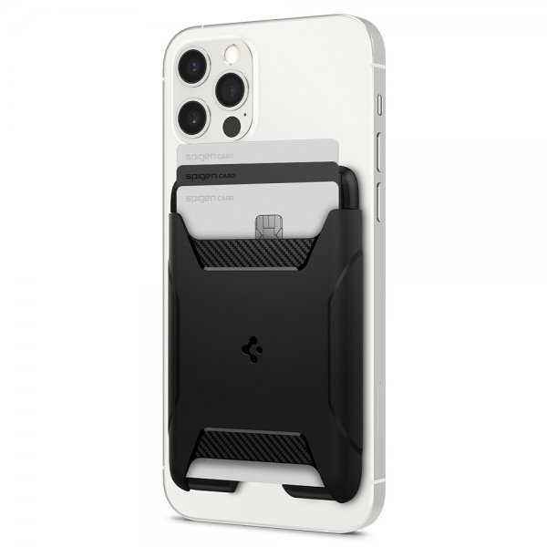 Spigen MagSafe Kortholder Rugged Armor 3 Cards MagFit Svart