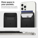 Spigen MagSafe Kortholder Rugged Armor 3 Cards MagFit Svart