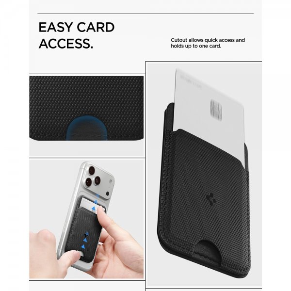 Spigen MagSafe Kortholder Slim Fold MagFit Svart Svart