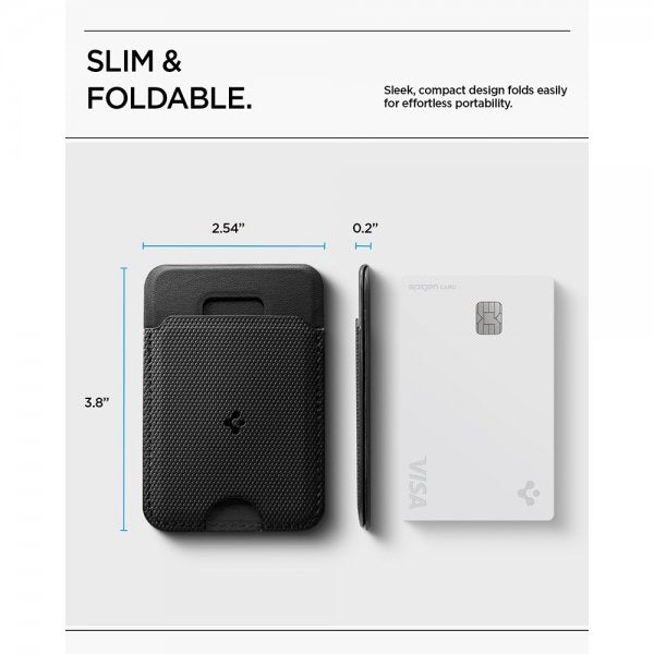 Spigen MagSafe Kortholder Slim Fold MagFit Svart Svart