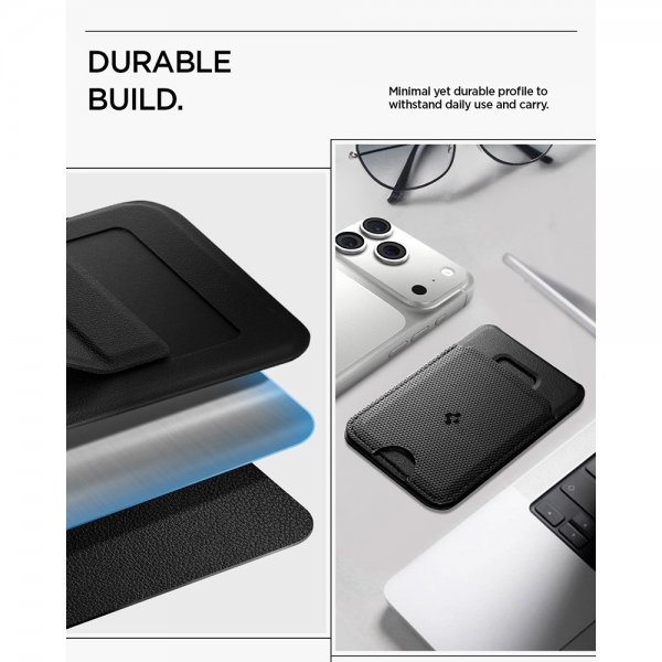 Spigen MagSafe Kortholder Slim Fold MagFit Svart Svart
