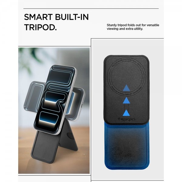 Spigen MagSafe Kortholder Slim Fold MagFit Tripod Svart