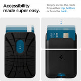 Spigen MagSafe Kortholder Valentinus 3 Cards Holder MagFit Svart