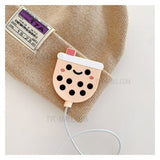 MagSafe-laddare Deksel Silikon 3D Milk Tea