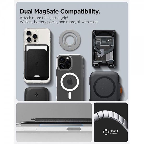 Spigen MagSafe Holder Dual Pop Grå