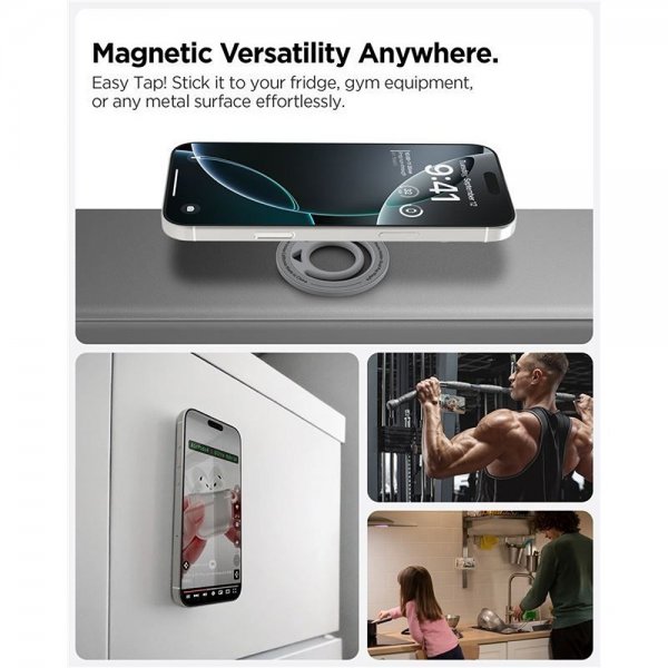 Spigen MagSafe Holder Dual Pop Grå