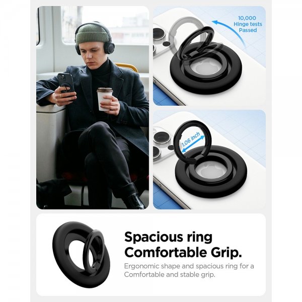 Spigen MagSafe Telefonring Nano Pop MagFit Black Sesame