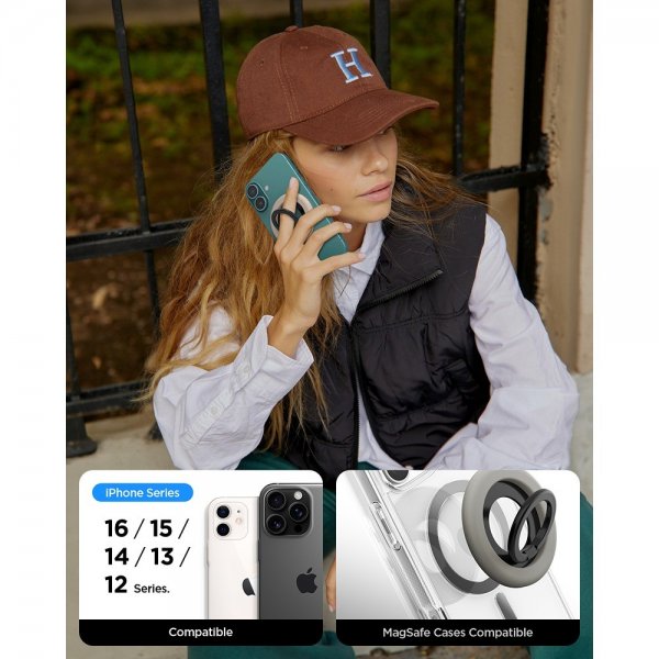 Spigen MagSafe Telefonring Nano Pop MagFit Truffle Grey