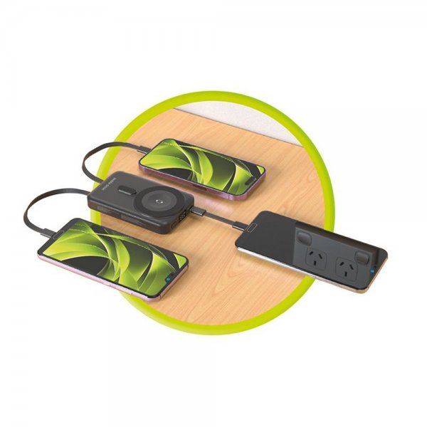 Mobile Origin MagSafe-powerbank with built-in cables 10 000 mAh 20W