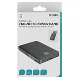 Deltaco MagSafe Powerbank med Stativ 5000 mAh 20W Svart