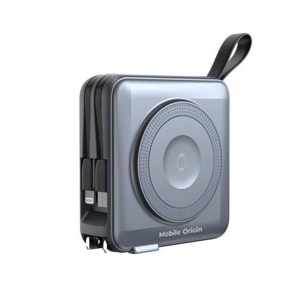 Mobile Origin Powerbank Travel Lightning/USB-C MagSafe/Watch Grå