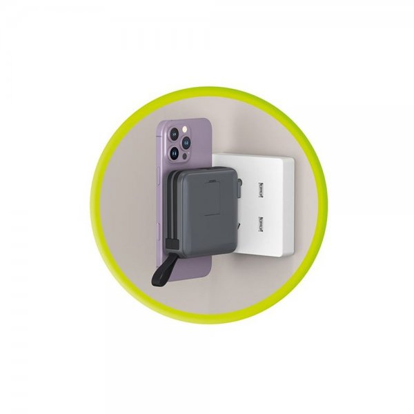 Mobile Origin Powerbank Travel Lightning/USB-C MagSafe/Watch Grå