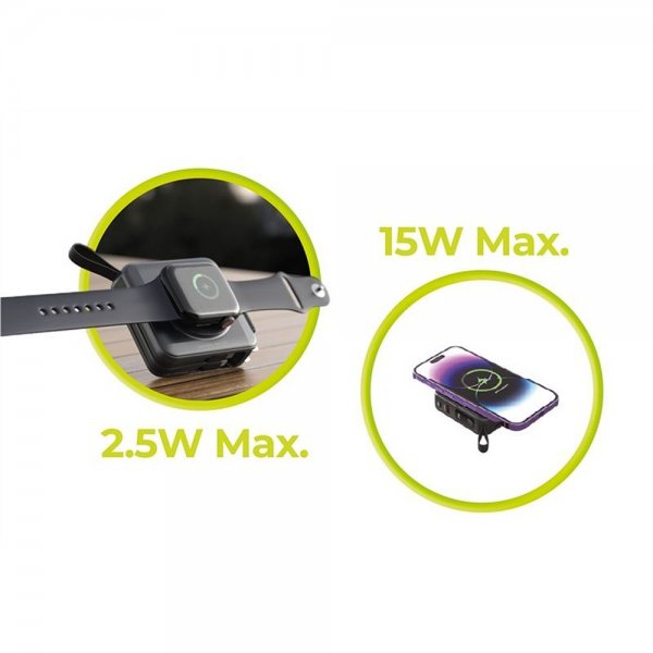 Mobile Origin Powerbank Travel Lightning/USB-C MagSafe/Watch Svart