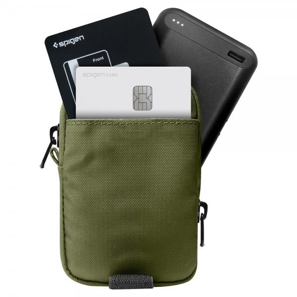 Spigen MagSafe Veske Portable Organizer Pouch Snap Zip MagFit Olive Green