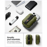 Spigen MagSafe Veske Portable Organizer Pouch Snap Zip MagFit Olive Green