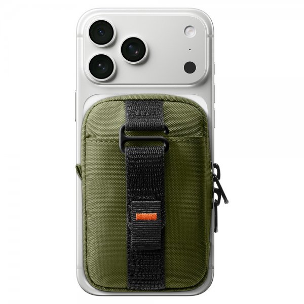 Spigen MagSafe Veske Portable Organizer Pouch Snap Zip MagFit Olive Green