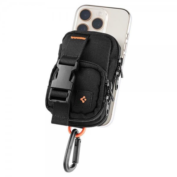 Spigen MagSafe Veske Portable Organizer Pouch Snap Zip MagFit Svart